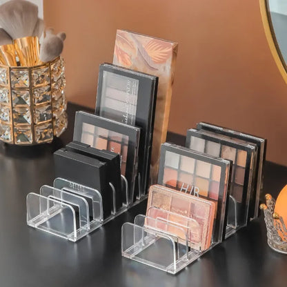 Organizador de paleta de sombra de ojos para mujer, bandeja de almacenamiento de polvo de ojos, estante de cosméticos, soporte de compartimiento de herramientas de maquillaje, organizador de maquillaje, nuevo