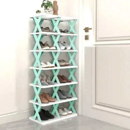 Estantes para zapatos, organizador de almacenamiento, estantes para zapatos desmontables, ahorra familia, estante para el hogar, estante para zapatos Simple multicapa, gabinete de Color