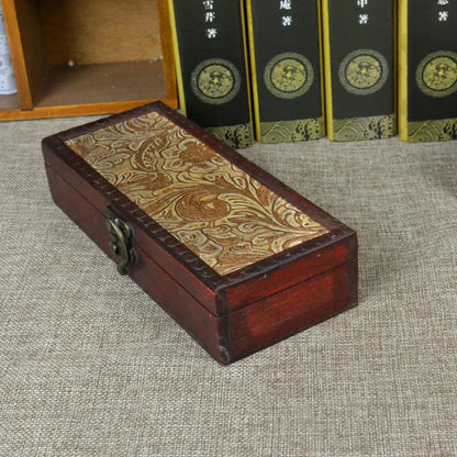 Caja de bolígrafos antigua Retro, organizador de almacenamiento de escritorio para joyería, suministros de oficina y artículos diversos, 1 ud.