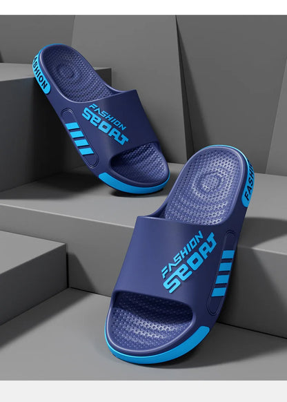 Zapatillas de alta gama para hombre, zapatillas de Eva de gran tamaño de diseño profesional, sandalias de pareja de estudiantes de moda, zapatillas antideslizantes para uso al aire libre para mujeres en verano