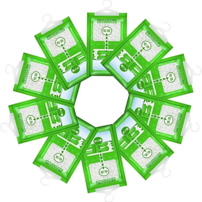 Bolsa colgante absorbente de humedad para armario, bolsas antihumedad a prueba de moho, bolsa seca, deshumidificación para armario, desecante interior, 10 Uds.