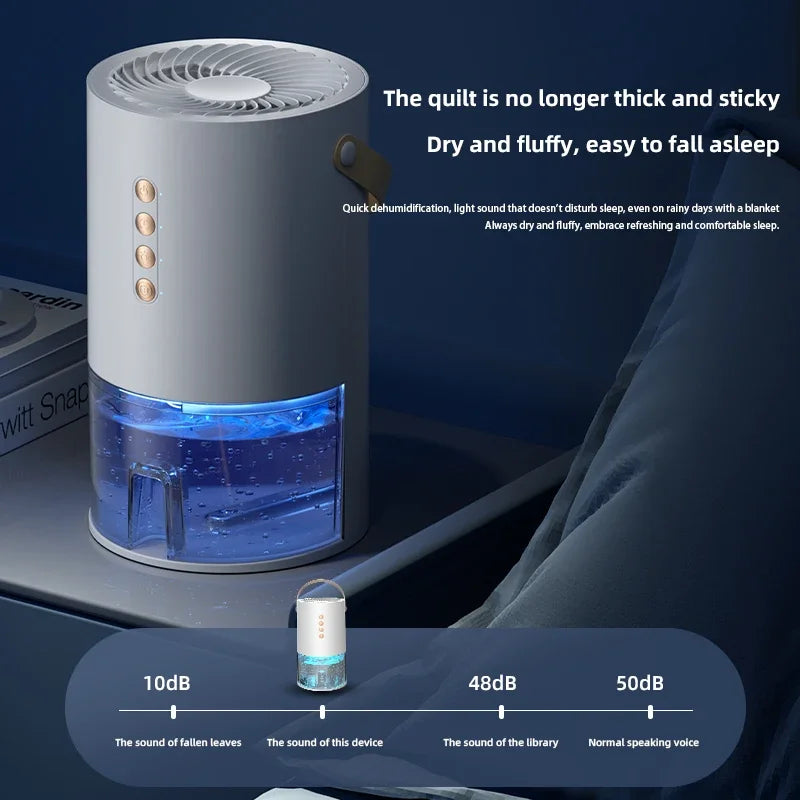 TINSOL Nuevo deshumidificador de iones negativos para el hogar y la oficina de 1300 ml, deshumidificador de aire portátil antimoho y humedad con ahorro de energía