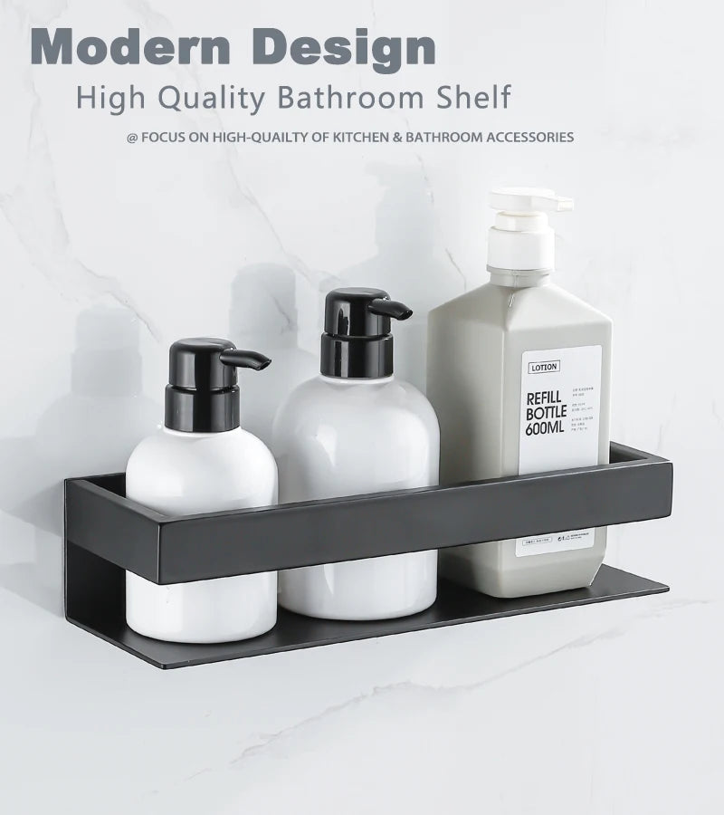 Estante de ducha de acero inoxidable, organizador, estante de almacenamiento para baño, soporte esquinero para champú, accesorios de Hardware de cocina montados en la pared