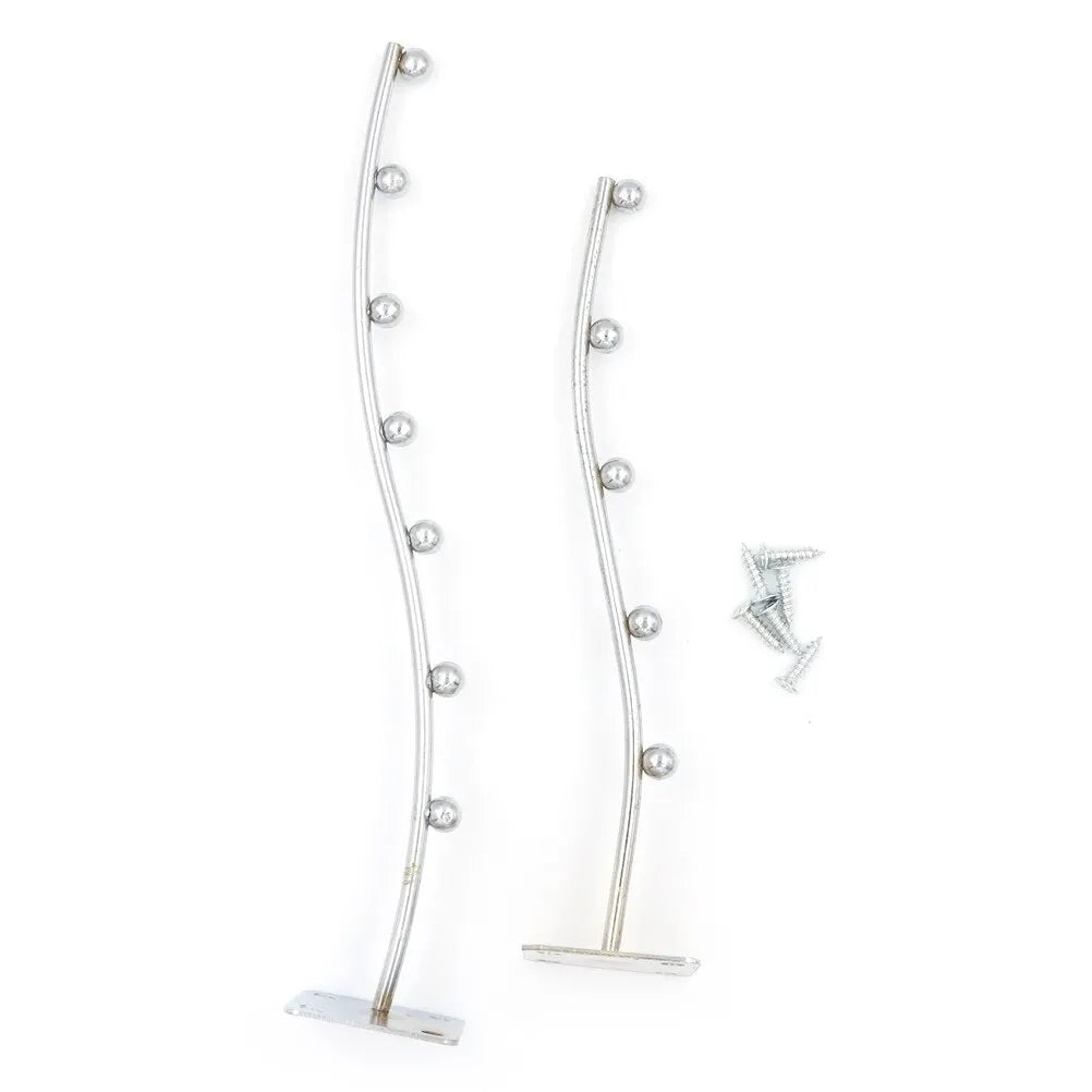 Colgador de cascada ondulado para montaje en pared, ganchos para exhibición de ropa con 7 cuentas, estante de almacenamiento para el hogar, decoración del hogar, 1 ud.