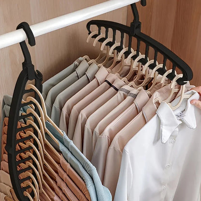 Colgador de ropa plegable con múltiples agujeros, estante de almacenamiento antideslizante, estantes para ropa que ahorran espacio, organizadores para armario, pantalones vaqueros, bufanda
