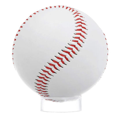Soporte de bola acrílica para fútbol, baloncesto, Rugby, fútbol, soporte de exhibición redondo transparente