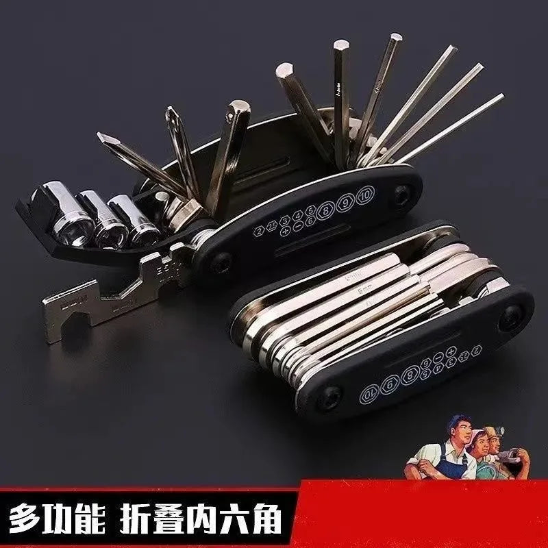 Juego de llaves de tubo 16 en 1, cabezal giratorio antideslizante. Acero Inoxidable Resistente para Reparaciones del Hogar y del Automóvil. Herramienta Fácil y Universal.