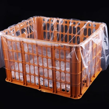 Bolsa de plástico de fondo cuadrado PE, bolsa transparente de cuatro lados, bolsa antipolvo y a prueba de humedad, paquete de plástico grande para polvo, 10 Uds.