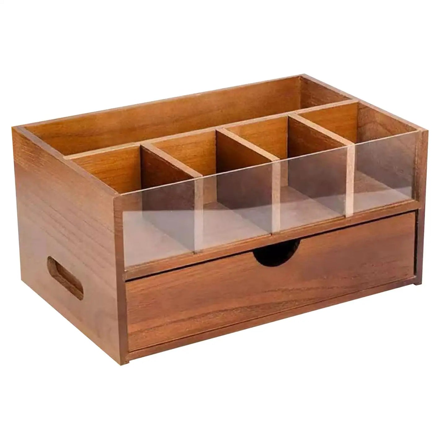 Organizador de barra de café, soporte de almacenamiento de condimentos de té versátil de madera rústica, estante de almacenamiento para escritorio, oficina, cocina, cafetería, tazas