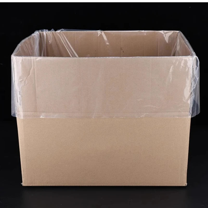 Bolsa de plástico de fondo cuadrado PE, bolsa transparente de cuatro lados, bolsa antipolvo y a prueba de humedad, paquete de plástico grande para polvo, 10 Uds.