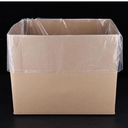 Bolsa de plástico de fondo cuadrado PE, bolsa transparente de cuatro lados, bolsa antipolvo y a prueba de humedad, paquete de plástico grande para polvo, 10 Uds.