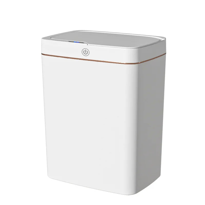 Cubo de basura inteligente de 15L, contenedor automático con Sensor sin contacto, impermeable, inodoro, para baño, cocina, dormitorio, cesta de basura moderna