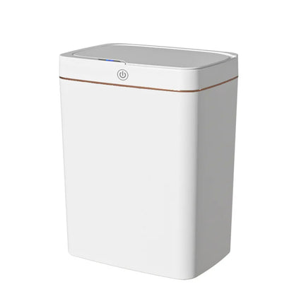 Cubo de basura inteligente de 15L, contenedor automático con Sensor sin contacto, impermeable, inodoro, para baño, cocina, dormitorio, cesta de basura moderna