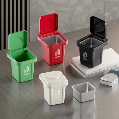 Cenicero colgante de pared de acero inoxidable con tapa, cubo de basura en forma de baño, sala de estar, decoración de baño sin perforaciones a prueba de cenizas