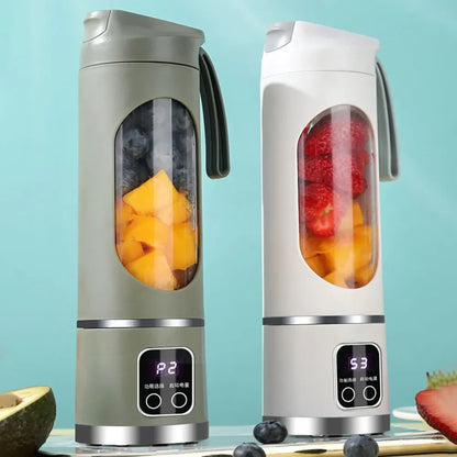 Exprimidor eléctrico portátil para el hogar, minibotella exprimidora con carga inalámbrica USB, taza de 450ml, batidora de Mano Eléctrica