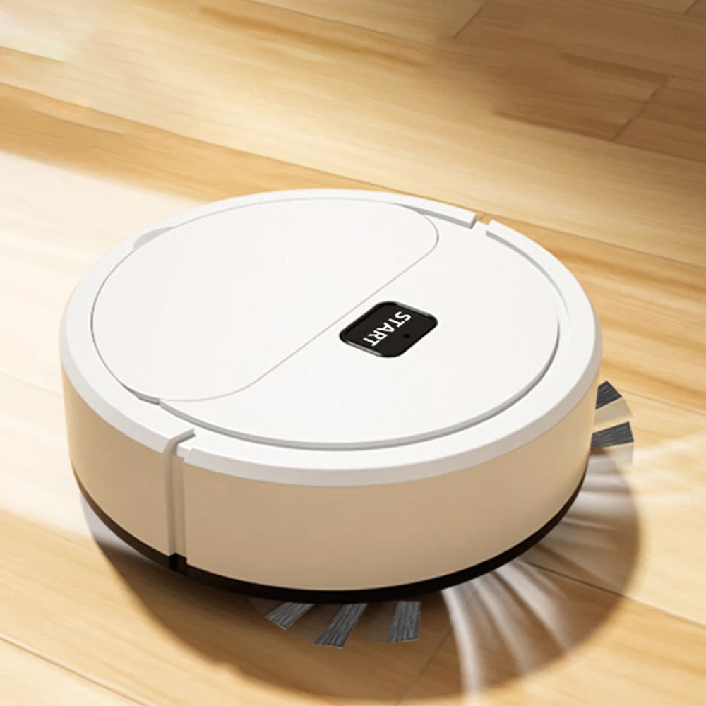 Robot de barrido completamente automático, aspirador de barrido para fregar el suelo, Mini limpiador para uso doméstico, barredora inteligente Lazybones 3 en 1