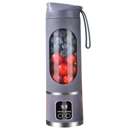Exprimidor eléctrico portátil para el hogar, minibotella exprimidora con carga inalámbrica USB, taza de 450ml, batidora de Mano Eléctrica
