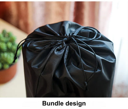 StoBag 10/5 Uds. Bolsas largas de nailon negro con cordón impermeable a prueba de polvo paraguas almacenamiento de embalaje bolsa organizadora de viaje reutilizable