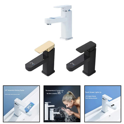 Grifo digital de temperatura inteligente con pantalla LED para un control preciso de la temperatura del agua en el baño y la cocina