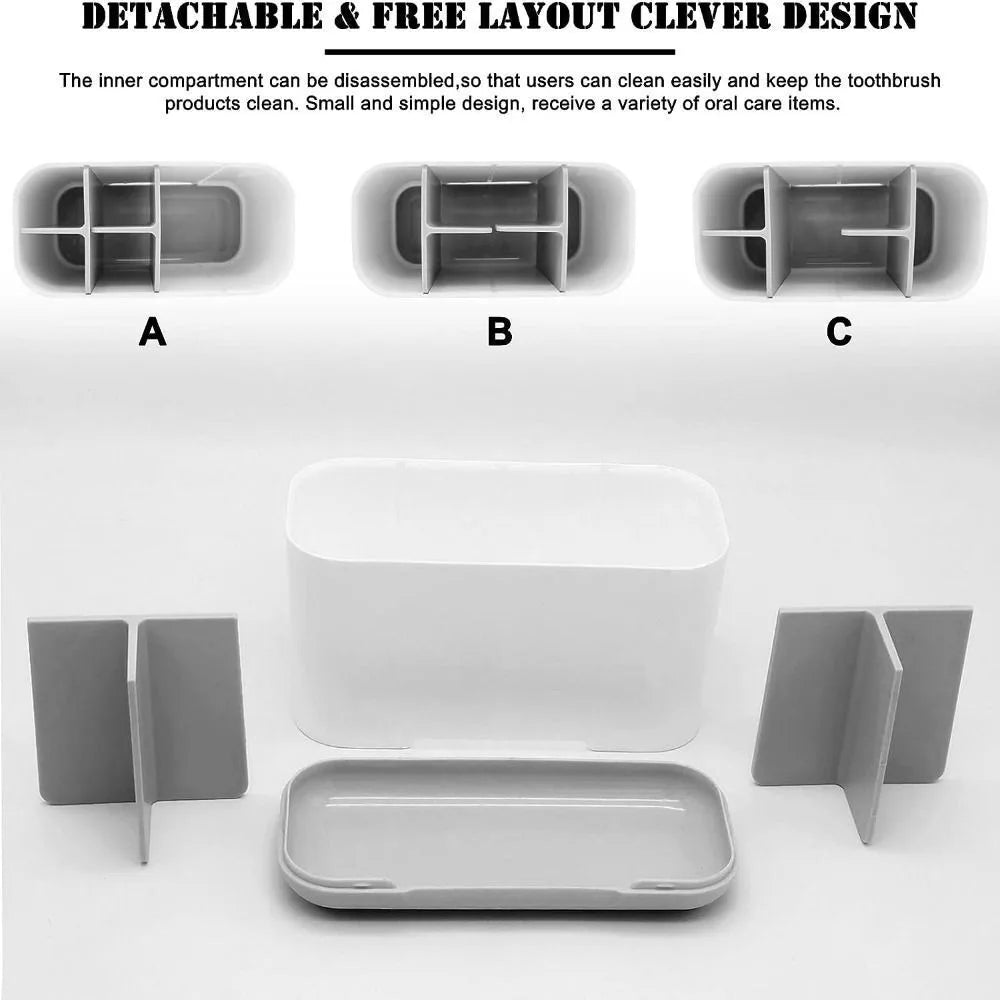 Organizador de estante de gran capacidad, soporte para cepillo de dientes eléctrico, organizador para encimera de baño, almacenamiento multifunción, carrito de ducha, 1 ud.