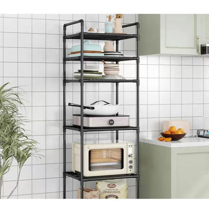 Estante de almacenamiento de cocina, estante de almacenamiento doméstico multicapa de pie, balcón móvil, estante simple multifuncional para dormitorio