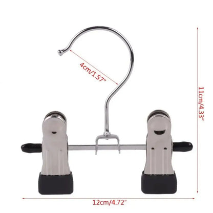 Clips antideslizantes para secado de ropa, soportes para botas 360 °   Clips giratorios para almacenamiento de sombreros, pinzas ajustables para ropa, Clip para pantalones de acero inoxidable