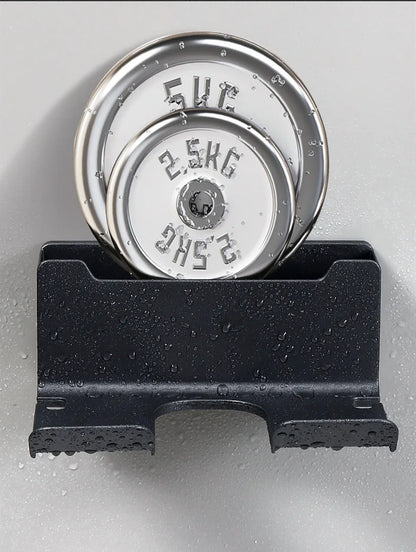 Soporte para secador de pelo montado en la pared, soporte para alisador de pelo, organizador de baño, estantes de organización de baño