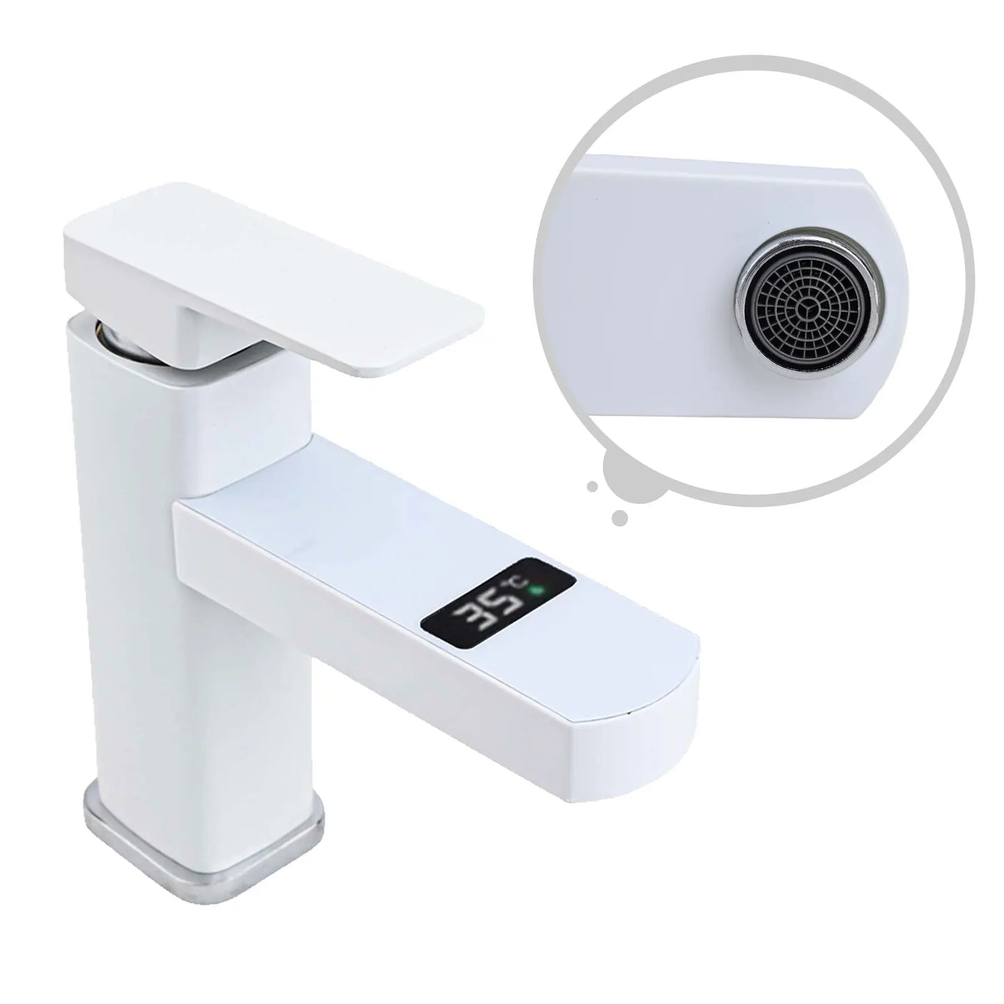 Grifo digital de temperatura inteligente con pantalla LED para un control preciso de la temperatura del agua en el baño y la cocina