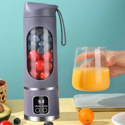 Exprimidor eléctrico portátil para el hogar, minibotella exprimidora con carga inalámbrica USB, taza de 450ml, batidora de Mano Eléctrica