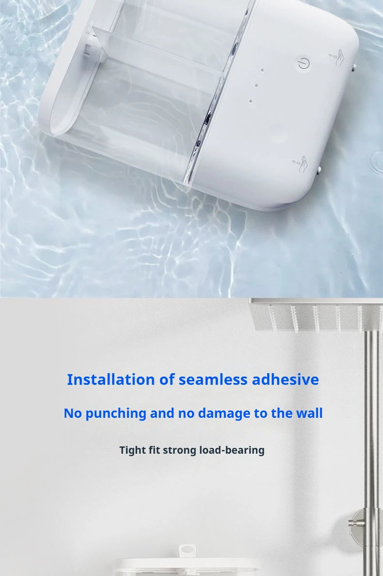 Dispensador automático de jabón de doble cabezal, dispensador de jabón líquido montado en la pared para champú/Gel de ducha/jabón para platos, baño inteligente