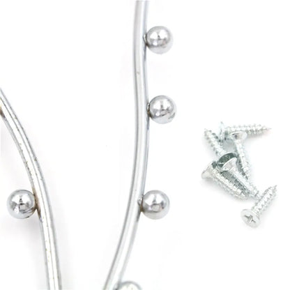 Colgador de cascada ondulado para montaje en pared, ganchos para exhibición de ropa con 7 cuentas, estante de almacenamiento para el hogar, decoración del hogar, 1 ud.