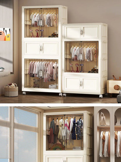 Gabinete de almacenamiento, caja de almacenamiento plegable para el hogar, sala de estar, gabinete de juguetes, estante de almacenamiento, gabinete de aperitivos, almacenamiento de cocina sin instalación