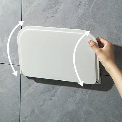 Estante de pared plegable sin perforaciones, estante flotante de plástico montado en la pared, para el hogar, baño, toalla, estante de almacenamiento de ropa