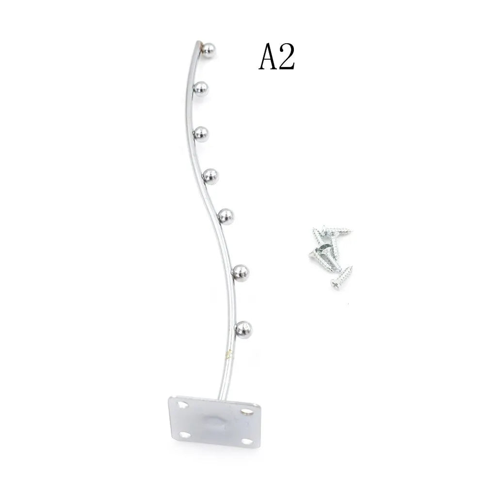 Colgador de cascada ondulado para montaje en pared, ganchos para exhibición de ropa con 7 cuentas, estante de almacenamiento para el hogar, decoración del hogar, 1 ud.