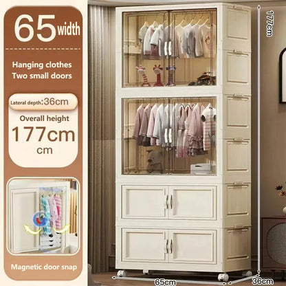 Gabinete de almacenamiento, caja de almacenamiento plegable para el hogar, sala de estar, gabinete de juguetes, estante de almacenamiento, gabinete de aperitivos, almacenamiento de cocina sin instalación