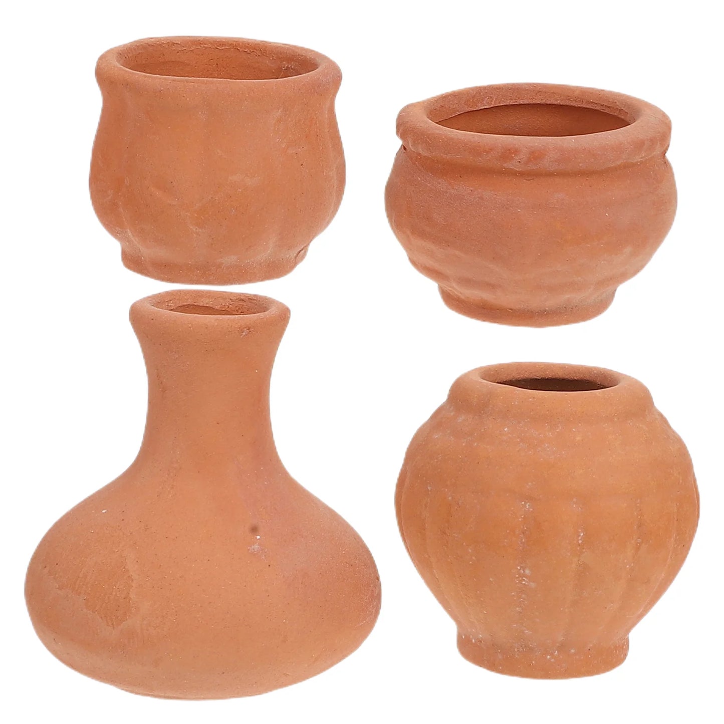 Macetas suculentas de cerámica en miniatura, macetas de bolsillo para jardín de terracota, bricolaje, 4 Uds.