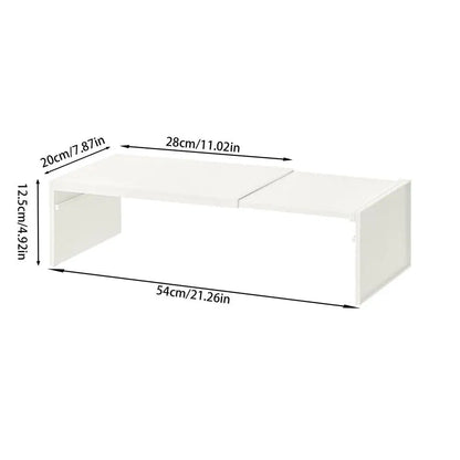 Estante de gabinete extensible, ahorro de espacio, estante en capas apilable, antideslizante, ligero, resistente, accesorios de almacenamiento de cocina