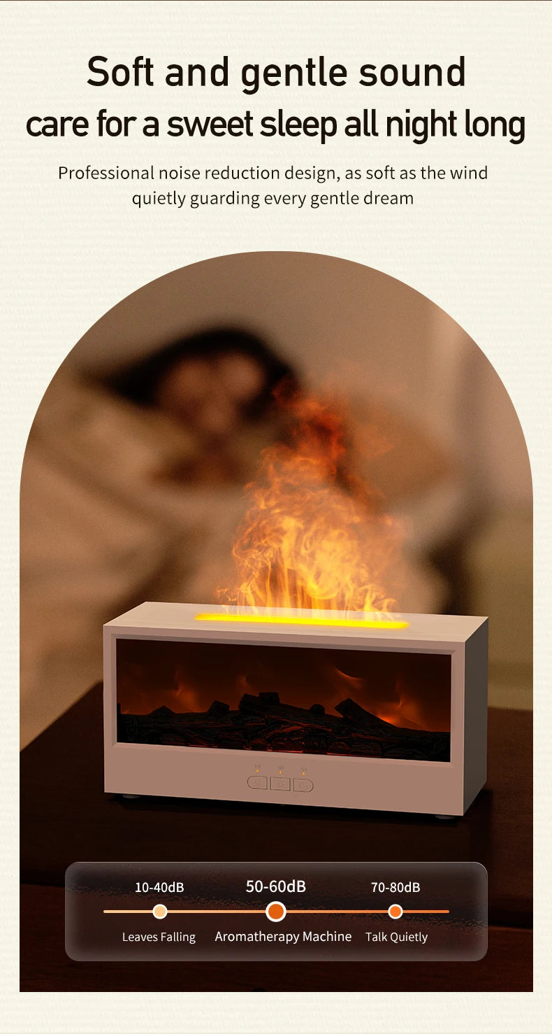 VISSKO-humidificador de aire creativo para chimenea, difusor de aceites esenciales con apagado automático sin agua y luz LED, Control remoto para regalo