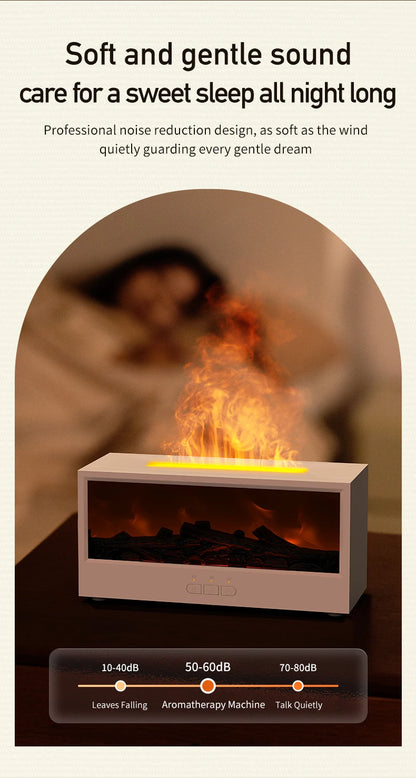 VISSKO-humidificador de aire creativo para chimenea, difusor de aceites esenciales con apagado automático sin agua y luz LED, Control remoto para regalo