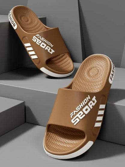 Zapatillas de alta gama para hombre, zapatillas de Eva de gran tamaño de diseño profesional, sandalias de pareja de estudiantes de moda, zapatillas antideslizantes para uso al aire libre para mujeres en verano