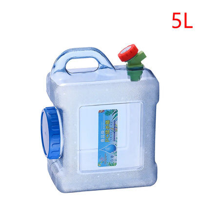 Contenedor de agua portátil con grifo, gran capacidad para acampar, almacenamiento de agua para cocinar, 6/8/13/18L