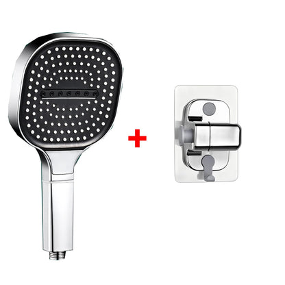 Cabezal de ducha de alta presión con Panel grande de 13CM con filtro, 3 modos, boquilla de lluvia con pulverizador de gran flujo, cabezal de ducha cuadrado para baño