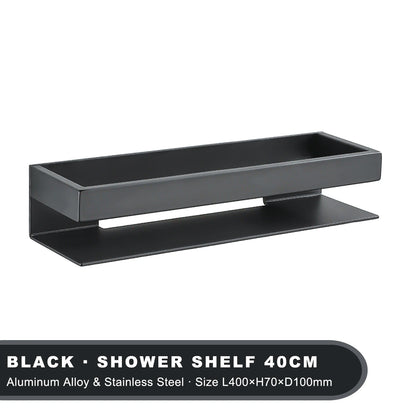 Estante de ducha de acero inoxidable, organizador, estante de almacenamiento para baño, soporte esquinero para champú, accesorios de Hardware de cocina montados en la pared
