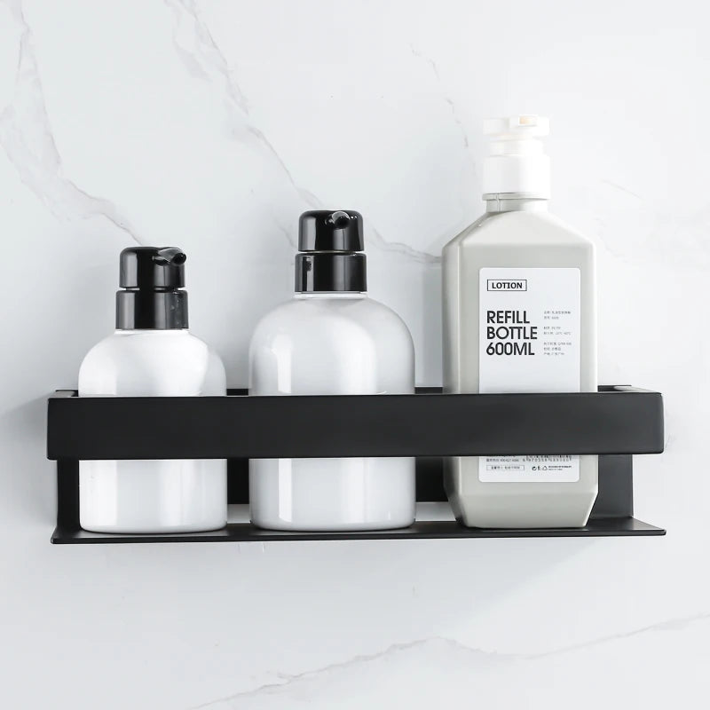 Estante de ducha de acero inoxidable, organizador, estante de almacenamiento para baño, soporte esquinero para champú, accesorios de Hardware de cocina montados en la pared