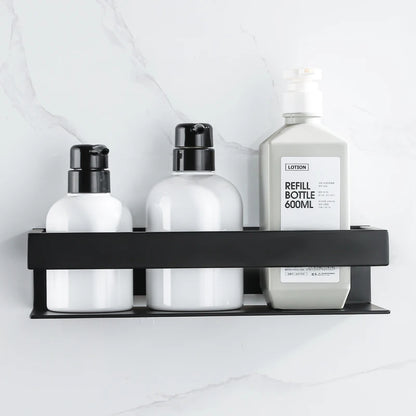 Estante de ducha de acero inoxidable, organizador, estante de almacenamiento para baño, soporte esquinero para champú, accesorios de Hardware de cocina montados en la pared