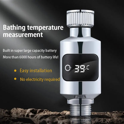 Termómetro de agua con pantalla Digital LED de temperatura de ducha, grifo con Monitor en tiempo real, medidor inteligente para el cuidado del bebé, accesorios de baño
