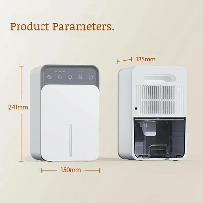 Deshumidificador de aire portátil, máquina absorbente de humedad silenciosa, secador de aire para el hogar, dormitorio, oficina, cocina, desodorante, enchufe europeo