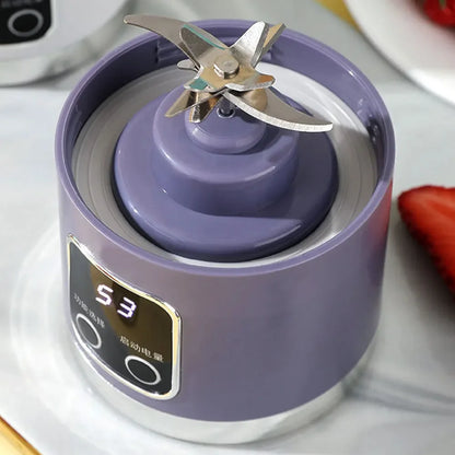 Exprimidor eléctrico portátil para el hogar, minibotella exprimidora con carga inalámbrica USB, taza de 450ml, batidora de Mano Eléctrica