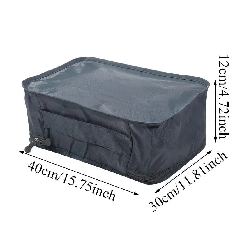 Bolsa de almacenamiento con asa de viaje, Maleta de equipaje, bolsa de malla de clasificación, organizador de ropa y zapatos, organizador de gran capacidad, 1 ud.