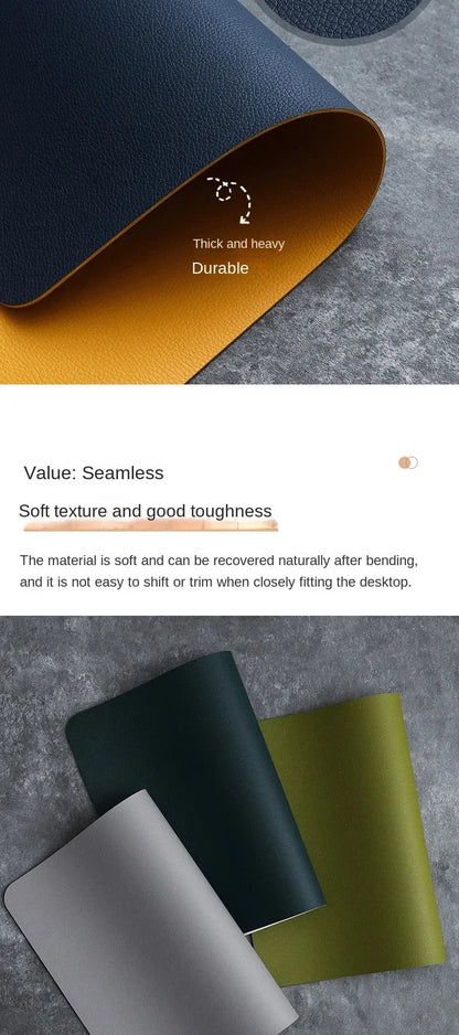 Tapete de mesa de comedor de cuero de doble cara de PVC, decoración de escritorio, tapete para platos de comedor para el hogar, tapete antideslizante para cuencos, tapete de aislamiento térmico